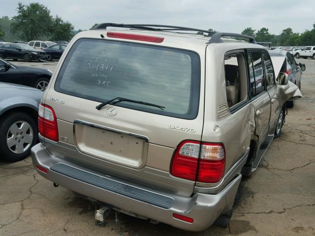 JT6HT00W5X0024844 - 1999 LEXUS LX 470 TAN photo 4