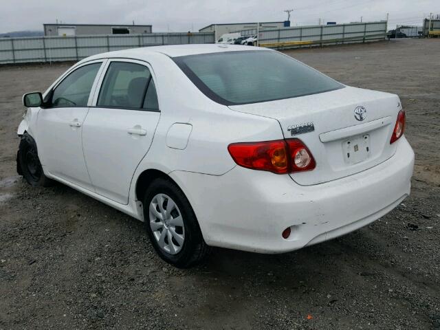 1NXBU4EE0AZ186606 - 2010 TOYOTA COROLLA BA WHITE photo 3