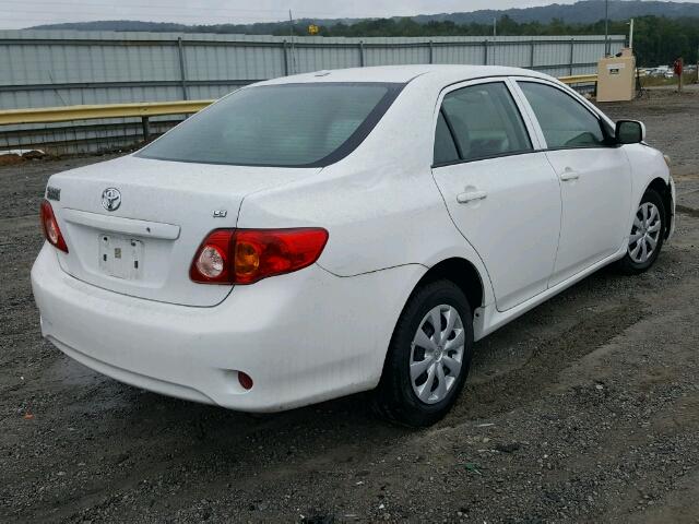 1NXBU4EE0AZ186606 - 2010 TOYOTA COROLLA BA WHITE photo 4