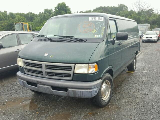 2B7HB21Y7VK502815 - 1997 DODGE RAM VAN B2 GREEN photo 2