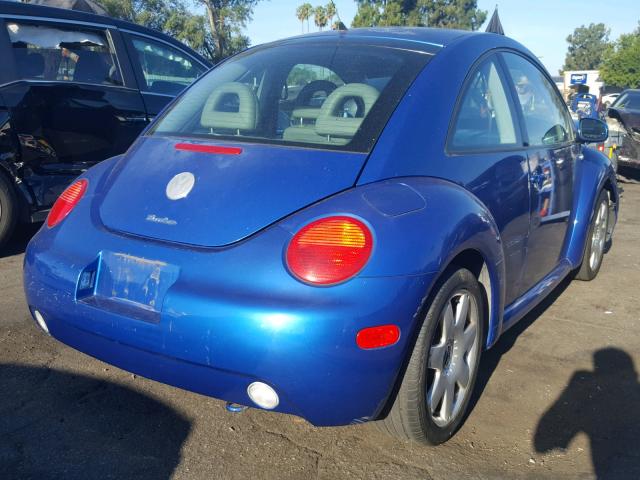 3VWDD21CX2M423918 - 2002 VOLKSWAGEN NEW BEETLE 蓝色 照片 4