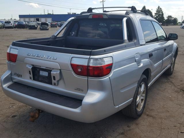 4S4BT62C457103572 - 2005 SUBARU BAJA SPORT SILVER photo 4