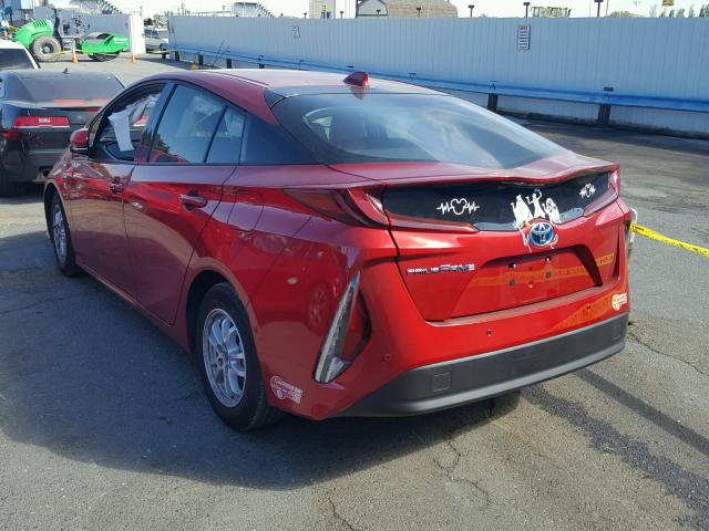 JTDKARFP2H3064016 - 2017 TOYOTA PRIUS PRIM წითელი ფოტო 3