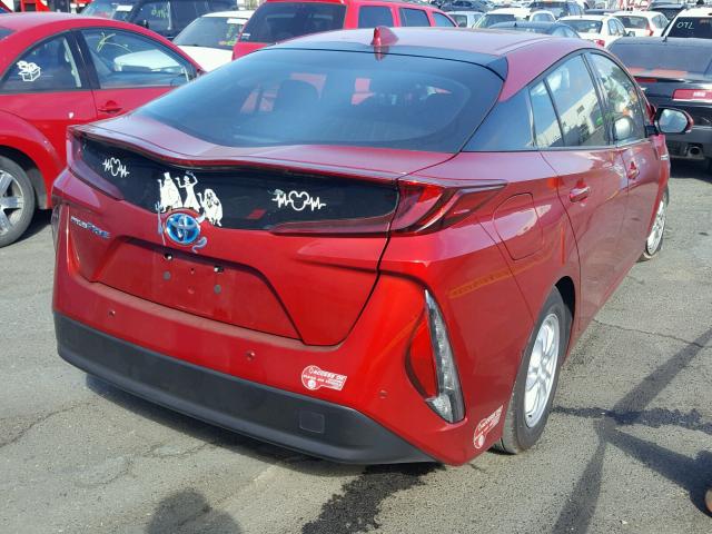 JTDKARFP2H3064016 - 2017 TOYOTA PRIUS PRIM წითელი ფოტო 4