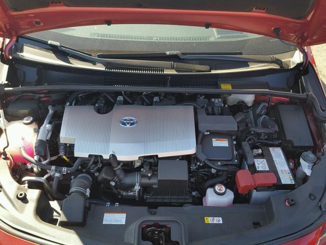 JTDKARFP2H3064016 - 2017 TOYOTA PRIUS PRIM წითელი ფოტო 7