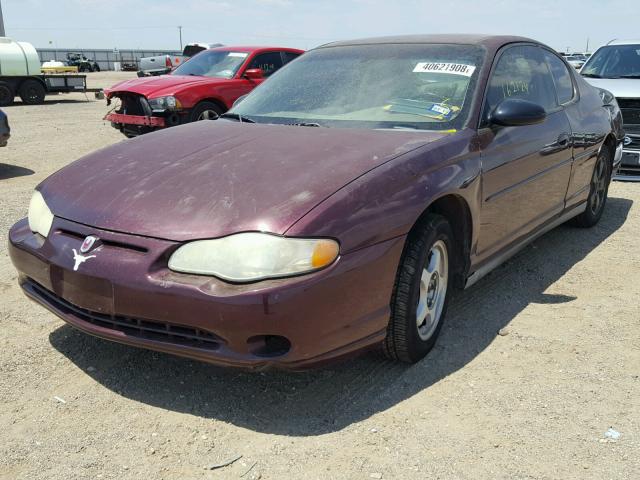 2G1WW12E649292278 - 2004 CHEVROLET MONTE CARL MAROON photo 2