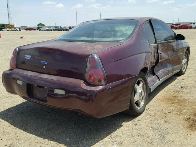 2G1WW12E649292278 - 2004 CHEVROLET MONTE CARL მუქწითელი ფოტო 4