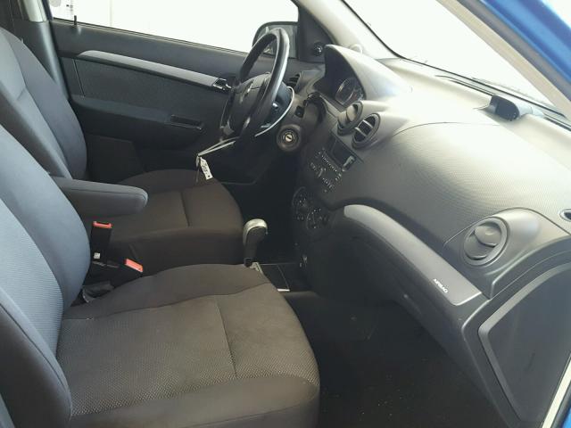 KL1TD5DE6BB213585 - 2011 CHEVROLET AVEO LS BLUE photo 5