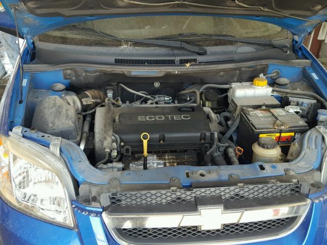 KL1TD5DE6BB213585 - 2011 CHEVROLET AVEO LS BLUE photo 7