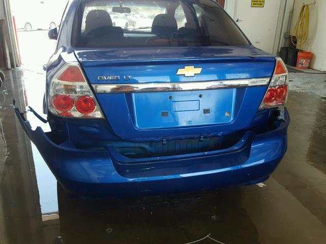 KL1TD5DE6BB213585 - 2011 CHEVROLET AVEO LS BLUE photo 9