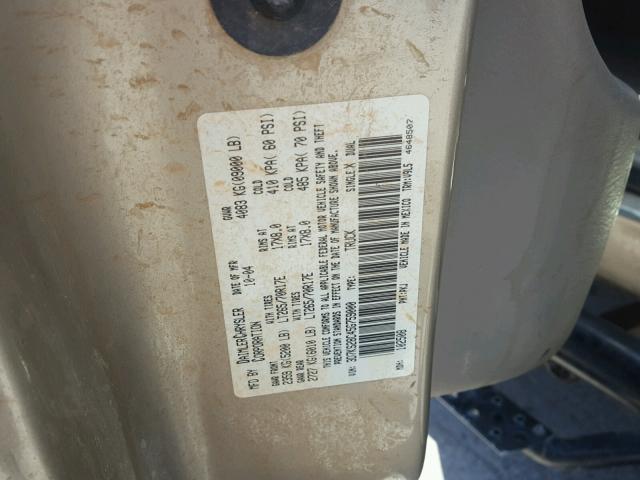 3D7KS28C45G759000 - 2005 DODGE RAM 2500 S Ոսկեգույն լուսանկար 10