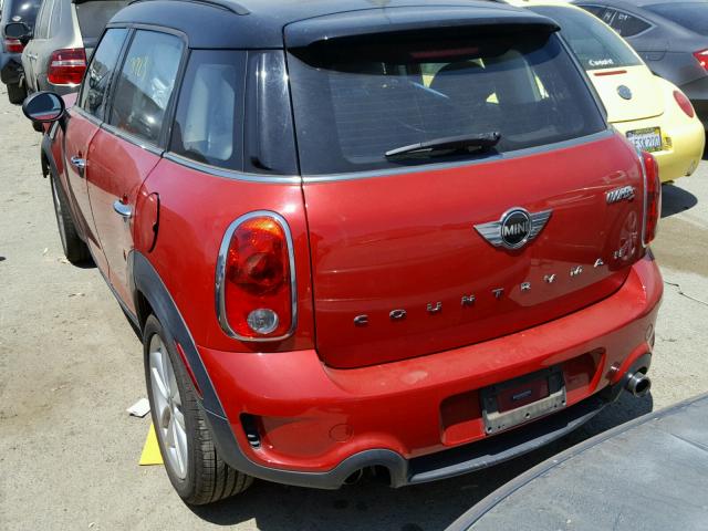 WMWZC3C55EWP52558 - 2014 MINI COOPER S C RED photo 3