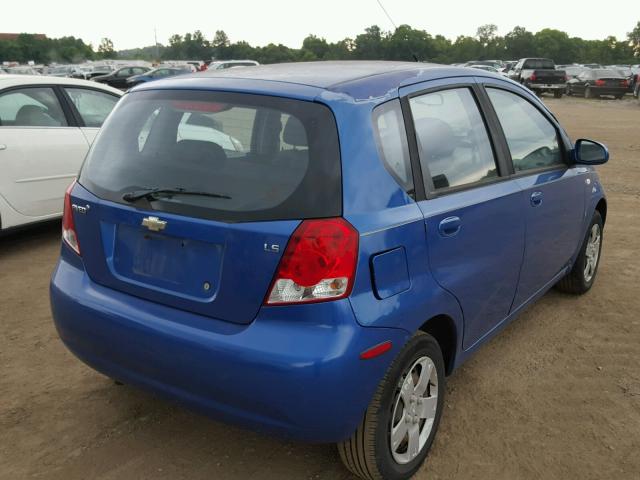 KL1TD66697B711167 - 2007 CHEVROLET AVEO BASE Կապույտ լուսանկար 4