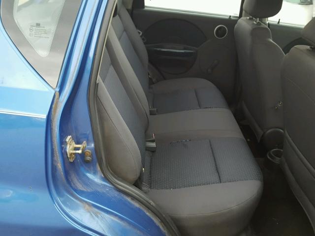 KL1TD66697B711167 - 2007 CHEVROLET AVEO BASE Կապույտ լուսանկար 6