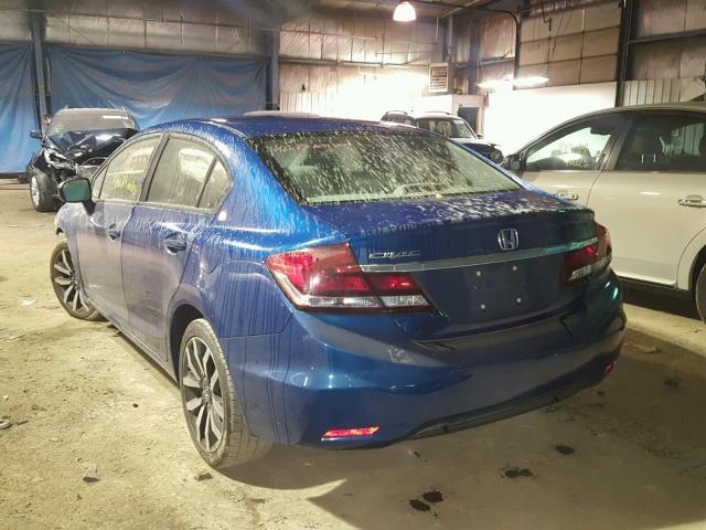 19XFB2F98EE036510 - 2014 HONDA CIVIC EXL 蓝色 照片 3