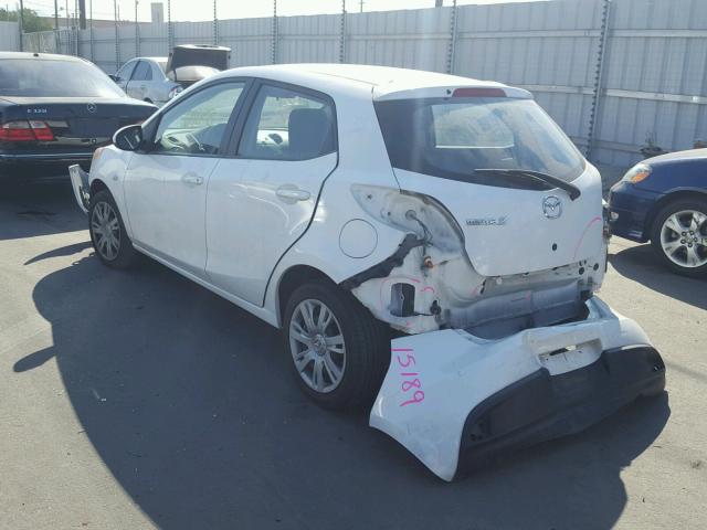 JM1DE1KY7E0180743 - 2014 MAZDA MAZDA2 SPO WHITE photo 3