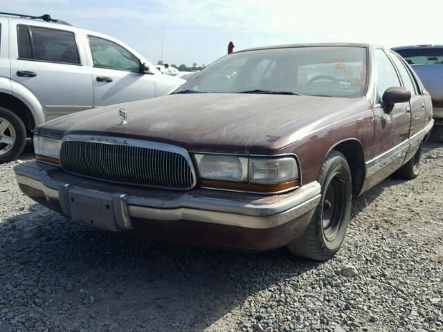 1G4BT5377NR471552 - 1992 BUICK ROADMASTER MAROON photo 2