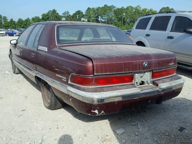 1G4BT5377NR471552 - 1992 BUICK ROADMASTER MAROON photo 3