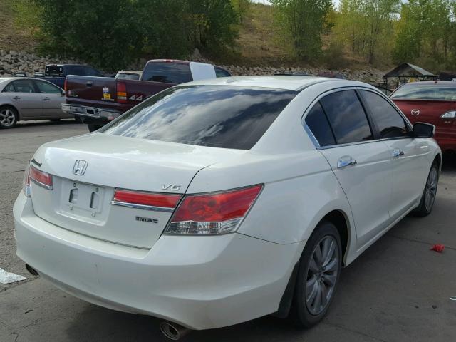 1HGCP3F8XBA009911 - 2011 HONDA ACCORD EXL WHITE photo 4