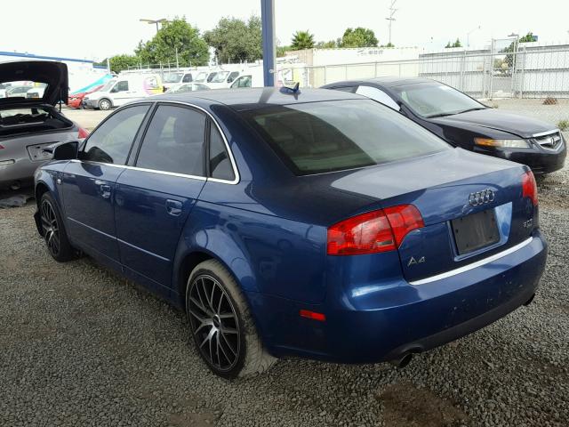 WAUDF68E25A424104 - 2005 AUDI A4 BLUE photo 3