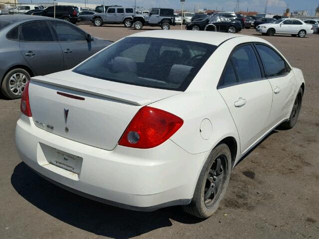 1G2ZG57B284202175 - 2008 PONTIAC G6 BASE WHITE photo 4