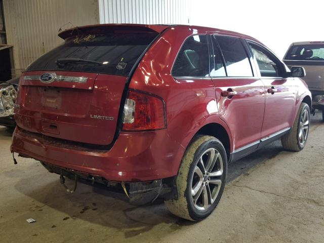 2FMDK3KC4BBB37251 - 2011 FORD EDGE LIMIT RED photo 4