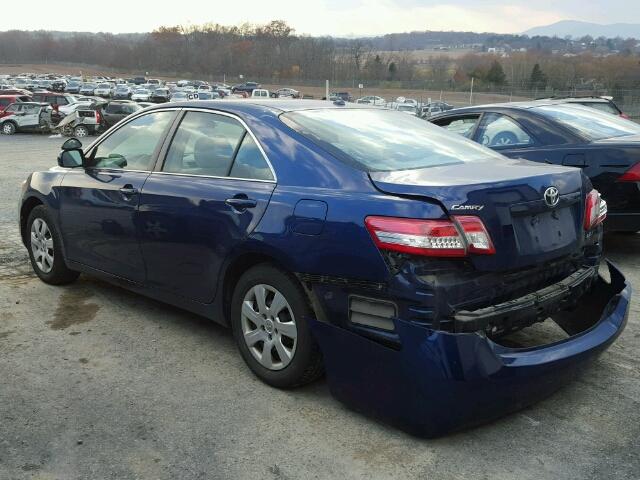 4T1BF3EK5BU648671 - 2011 TOYOTA CAMRY BASE BLUE photo 3