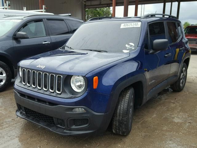 ZACCJAAB0HPF43273 - 2017 JEEP RENEGADE S BLUE photo 2