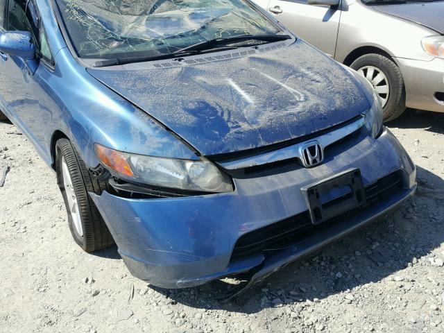 2HGFA16968H526418 - 2008 HONDA CIVIC EXL BLUE photo 9