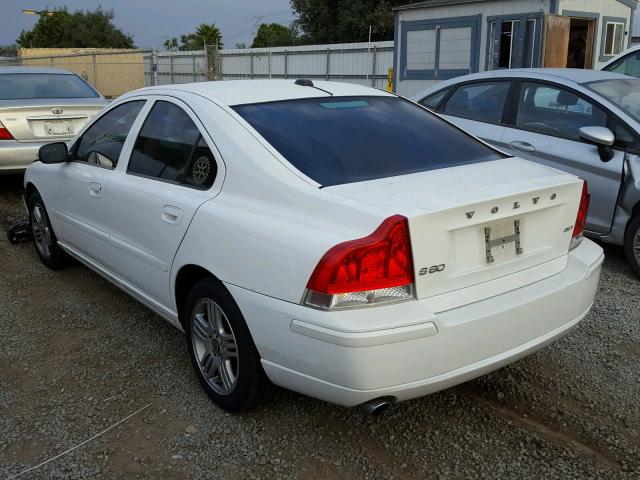 YV1RS592892734867 - 2009 VOLVO S60 2.5T WHITE photo 3