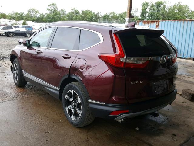 2HKRW2H95HH651093 - 2017 HONDA CR-V TOURI MAROON photo 3