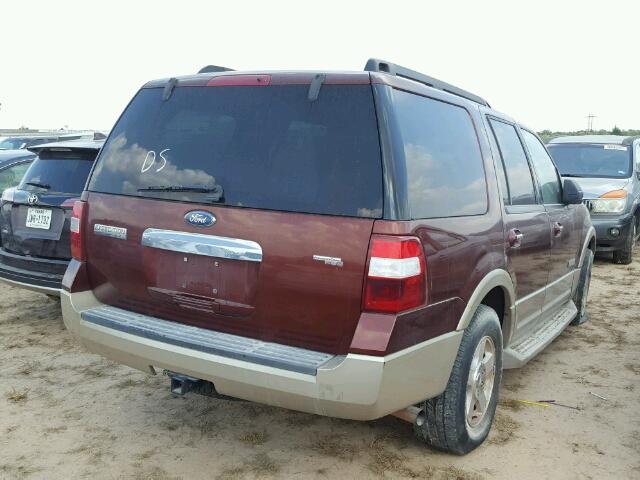 1FMFU17597LA50146 - 2007 FORD EXPEDITION MAROON photo 4