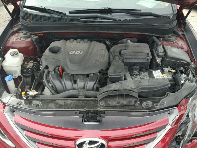 5NPEB4AC0EH815759 - 2014 HYUNDAI SONATA RED photo 7