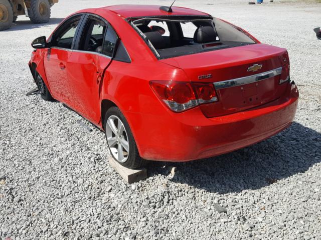 1G1PE5SB8F7294705 - 2015 CHEVROLET CRUZE LT RED photo 3