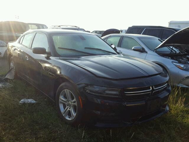 2C3CDXBG9FH754544 - 2015 DODGE CHARGER BLACK photo 1