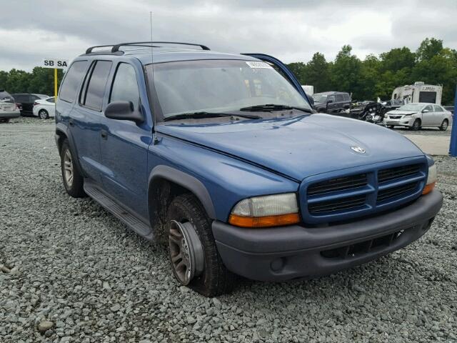 1D4HR38N43F561431 - 2003 DODGE DURANGO SP BLUE photo 1