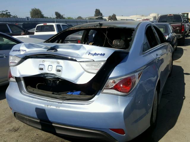 KMHEC4A45CA041739 - 2012 HYUNDAI SONATA HYB BLUE photo 4