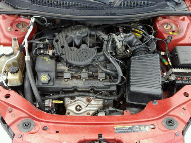 1C3EL75R44N373603 - 2004 CHRYSLER SEBRING GT RED photo 7