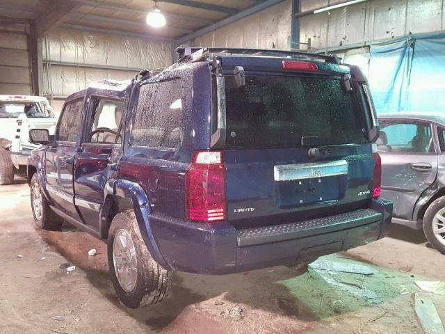 1J8HG58N76C204841 - 2006 JEEP COMMANDER BLUE photo 3