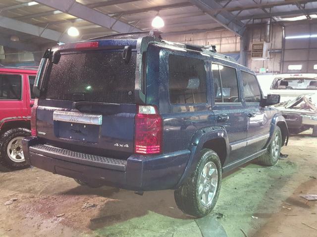 1J8HG58N76C204841 - 2006 JEEP COMMANDER BLUE photo 4