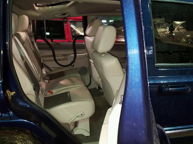 1J8HG58N76C204841 - 2006 JEEP COMMANDER BLUE photo 6