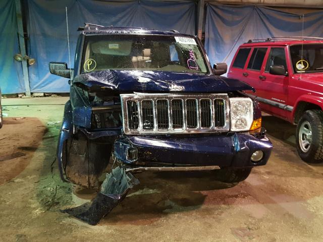1J8HG58N76C204841 - 2006 JEEP COMMANDER BLUE photo 9