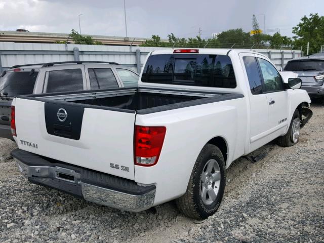 1N6BA06A15N576614 - 2005 NISSAN TITAN XE WHITE photo 4