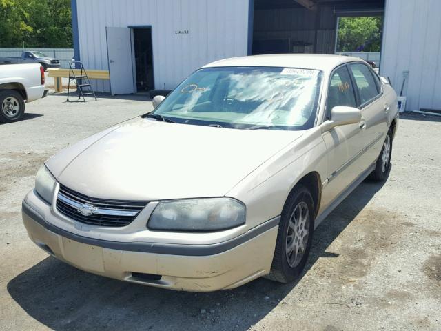 2G1WF52E759162924 - 2005 CHEVROLET IMPALA GOLD photo 2