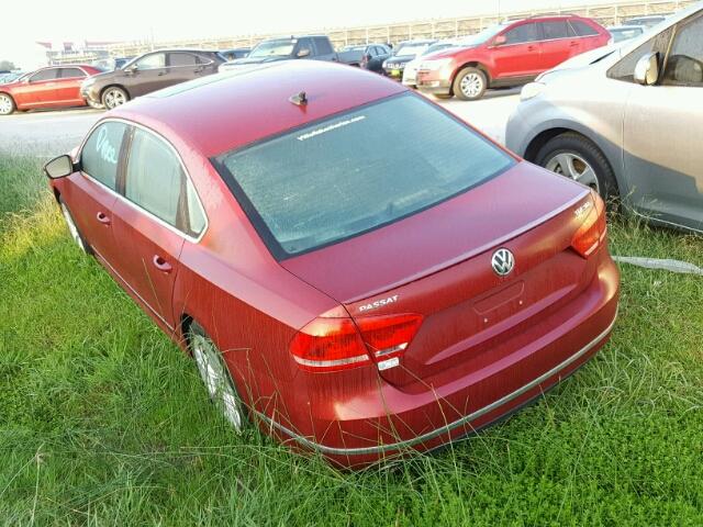 1VWCV7A32FC042724 - 2015 VOLKSWAGEN PASSAT RED photo 3