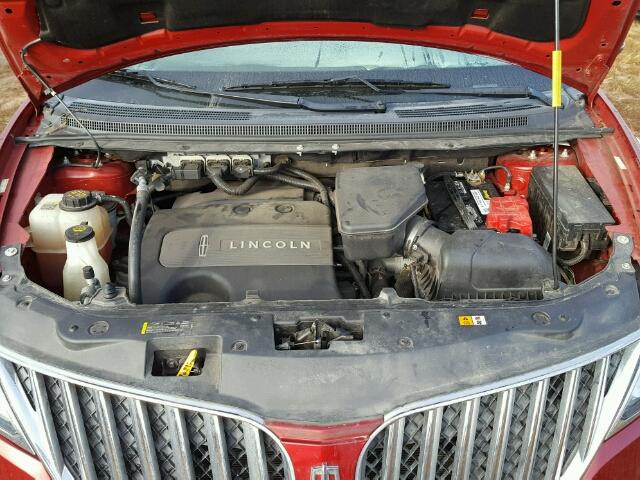 2LMDJ6JK9DBL37871 - 2013 LINCOLN MKX RED photo 7