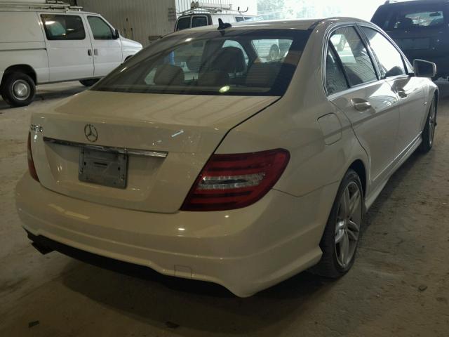 WDDGF4HB3CR194068 - 2012 MERCEDES-BENZ C 250 WHITE photo 4