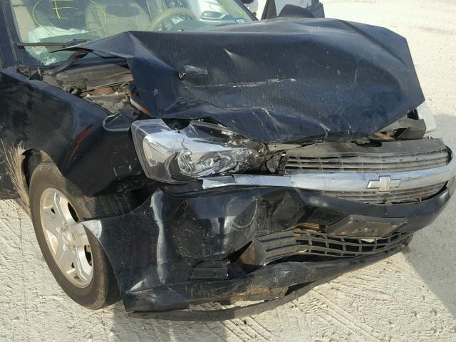 1G1ZU64875F218996 - 2005 CHEVROLET MALIBU MAX შავი ფოტო 9