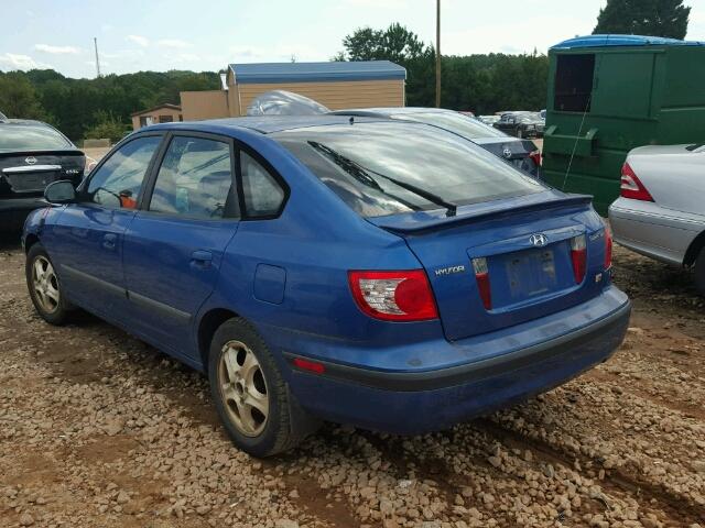 KMHDN56DX5U177516 - 2005 HYUNDAI ELANTRA GL BLUE photo 3