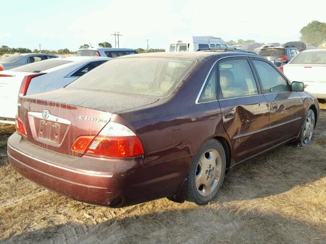 4T1BF28BX3U319570 - 2003 TOYOTA AVALON XL MAROON photo 4